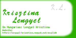 krisztina lengyel business card